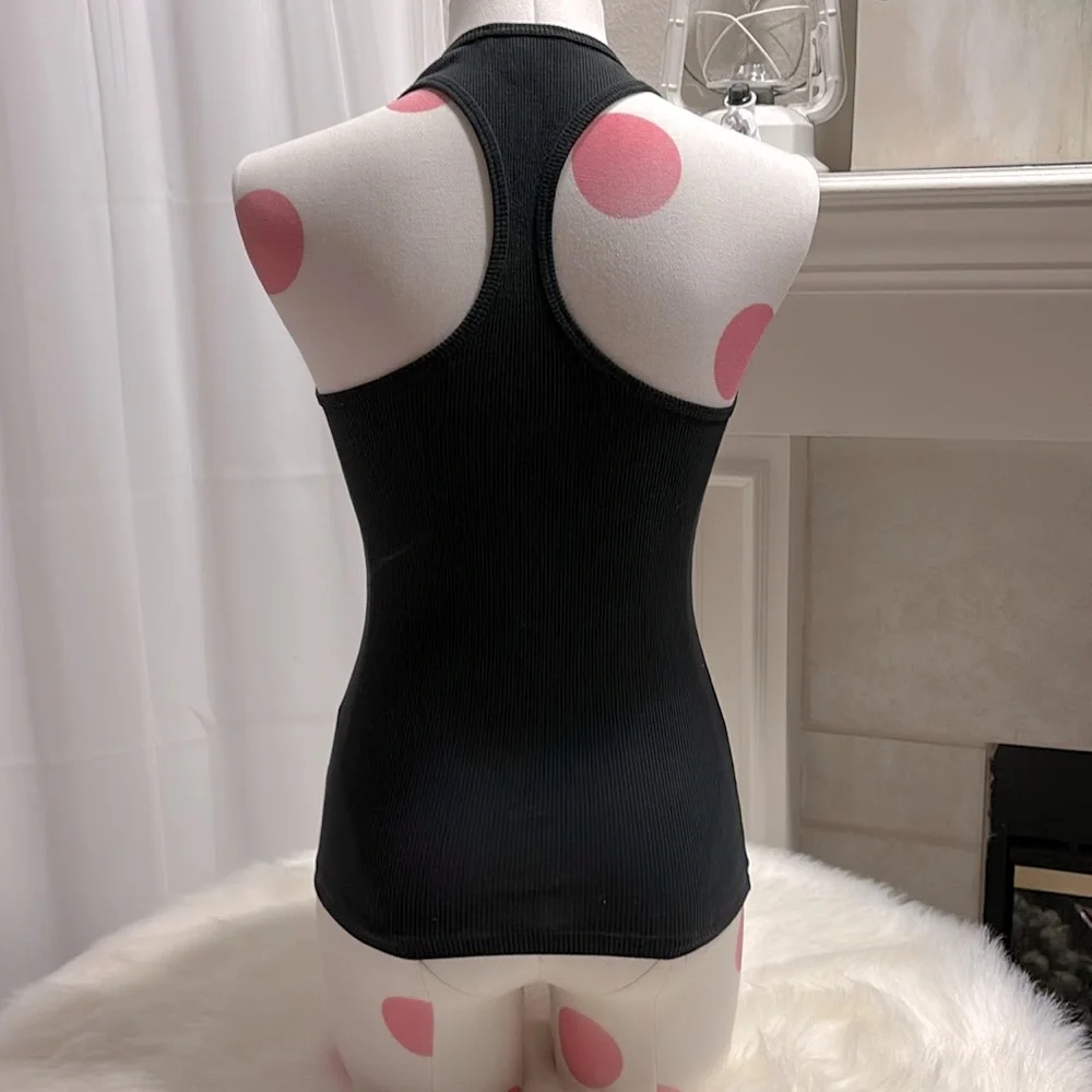 Bebe Black Racer Back Tank Top Like New Excellent Condition - Picture 3 of 7